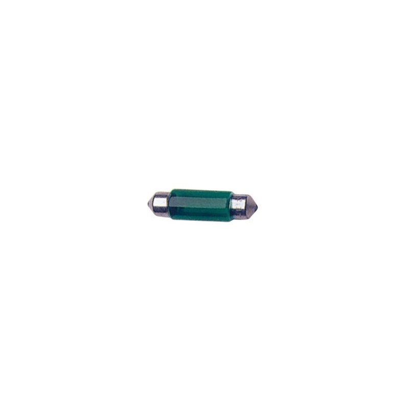 AMPOULE NAVETTE 12V 10W T11X35 SV8,5D VERTE 2PCES - FDS