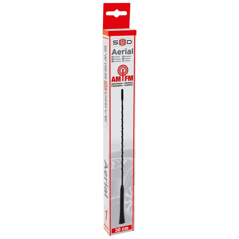ANTENNE 30CM AM/FM AVEC ADAPTATEURS 5/6MM