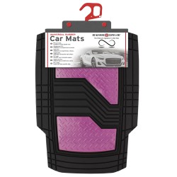 JEU DE TAPIS PVC ULTIMATE SIGNATURE NOIR/ROSE MATE. 4PCS