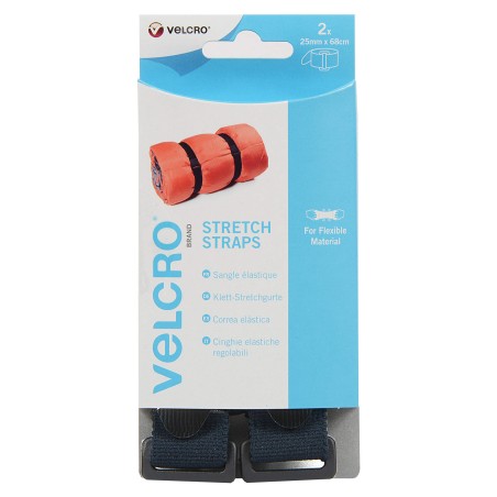 VELCRO® BRAND SANGLE ELASTIQUE 25X680MM 2PCS NOIR - SCT