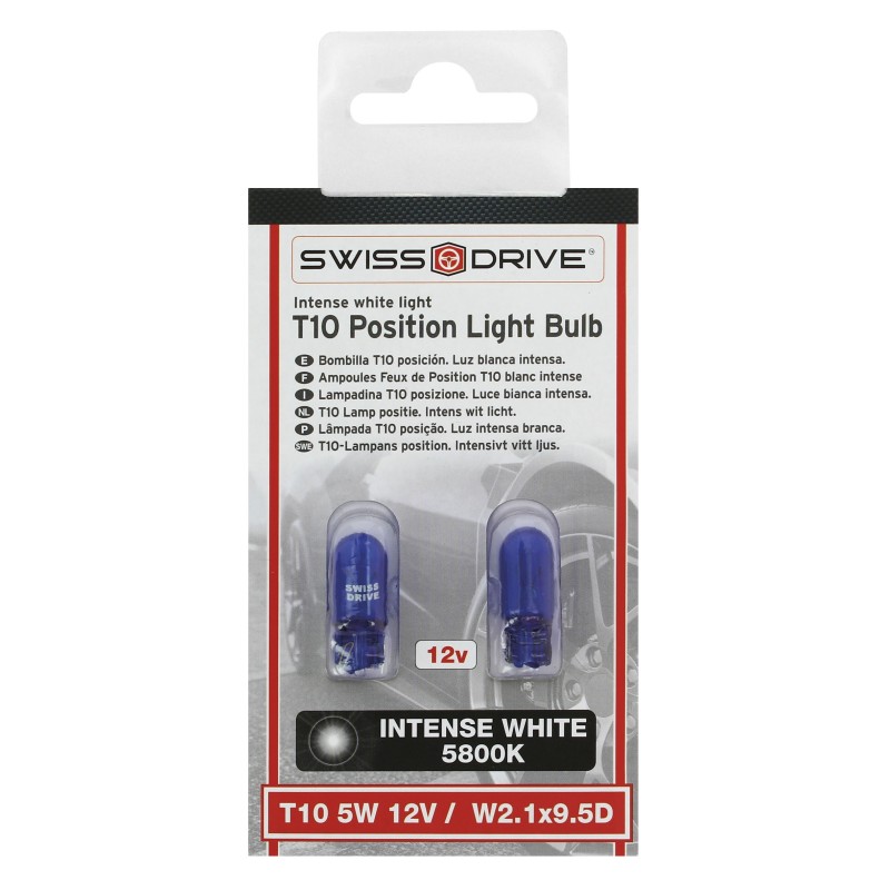 2 AMPOULES FEUX DE POSITION T10 W5W BLANC
