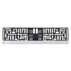 SUPPORT DE PLAQUE D'IMMAT EU ABS CHROME