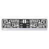 SUPPORT DE PLAQUE D'IMMAT EU ABS CHROME