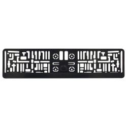 SUPPORT DE PLAQUE D'IMMAT EURO CLIP ABS NOIR