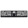 SUPPORT DE PLAQUE D'IMMAT EURO CLIP ABS NOIR