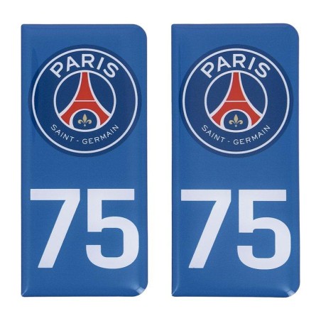 STICKERS AUTO RÉSINE 3D DROITE BLEU PSG/75