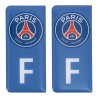 STICKERS AUTO RÉSINE 3D GAUCHE BLEU PSG/F