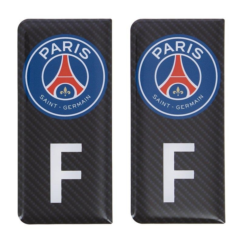 STICKERS AUTO RÉSINE 3D GAUCHE CARBON/CB PSG/F