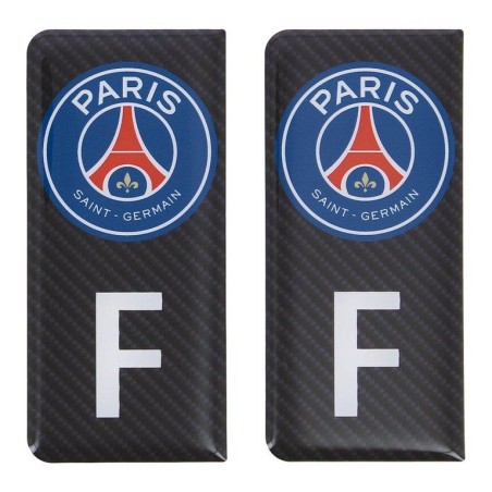 STICKERS AUTO RÉSINE 3D GAUCHE CARBON/CB PSG/F