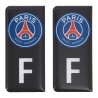STICKERS AUTO RÉSINE 3D GAUCHE CARBON/CB PSG/F