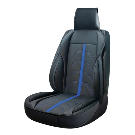 COUVRE SIEGE PVC POTENZA NOIR/BLEU 1PC