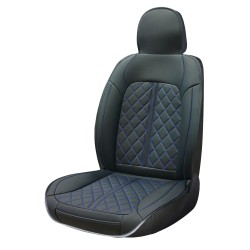 COUVRE SIEGE CONFORT PVC VITTORIA NOIR/BLEU 1PC