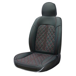 COUVRE SIEGE CONFORT PVC VITTORIA NOIR/ROUGE 1PC